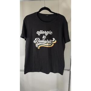 Luck Last 'Allergic to Bullshit' Graphic Tee - Size L